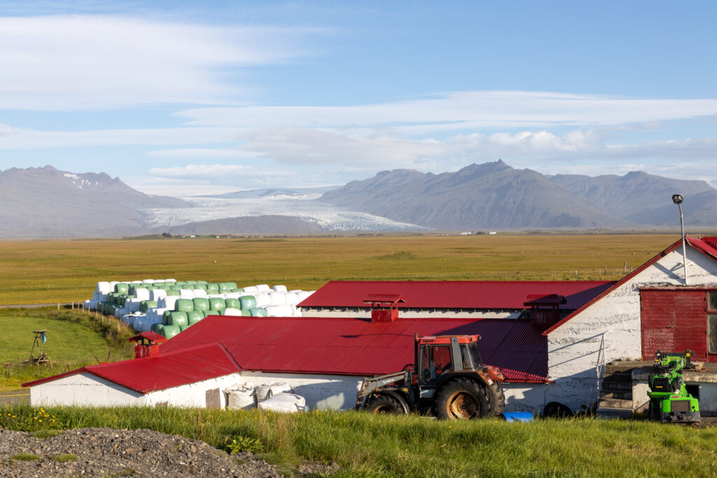 Guesthouse Nýpugarðar ● Blick zum Fláajökull ● ©2020